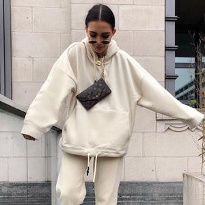 ZARA CREAM HOODIE SIZE W/TAGS